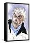 Harrison Birtwistle - caricature of the English composer-Neale Osborne-Framed Stretched Canvas