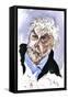 Harrison Birtwistle - caricature of the English composer-Neale Osborne-Framed Stretched Canvas