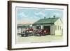 Harrison, Indiana - Fort Benjamin, Billings Hospital Fire Dept Bldg-Lantern Press-Framed Art Print