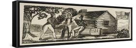 "Harrison & Tyler" Campaign Emblem, 1840-American School-Framed Stretched Canvas