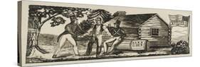 "Harrison & Tyler" Campaign Emblem, 1840-American School-Stretched Canvas