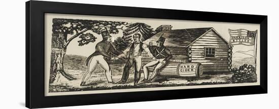 "Harrison & Tyler" Campaign Emblem, 1840-American School-Framed Giclee Print