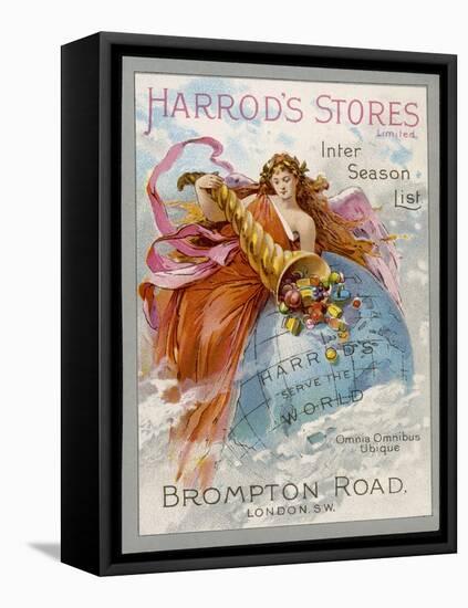 Harrod's Stores - Serving the World-null-Framed Stretched Canvas