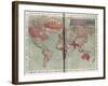Harrods Advert World Map, C. 1909-null-Framed Art Print