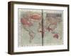 Harrods Advert World Map, C. 1909-null-Framed Art Print