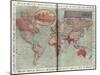 Harrods Advert World Map, C. 1909-null-Mounted Art Print