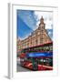 Harrods Building with London Bus-Felipe Rodriguez-Framed Photographic Print