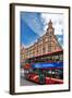 Harrods Building with London Bus-Felipe Rodriguez-Framed Photographic Print