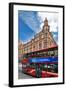 Harrods Building with London Bus-Felipe Rodriguez-Framed Photographic Print