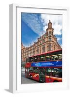 Harrods Building with London Bus-Felipe Rodriguez-Framed Photographic Print