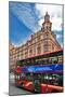 Harrods Building with London Bus-Felipe Rodriguez-Mounted Photographic Print