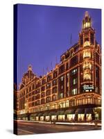 Harrods Department Store, Illuminated at Night, Knightsbridge, London, England, United Kingdom-null-Stretched Canvas