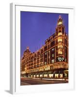 Harrods Department Store, Illuminated at Night, Knightsbridge, London, England, United Kingdom-null-Framed Photographic Print