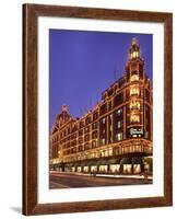 Harrods Department Store, Illuminated at Night, Knightsbridge, London, England, United Kingdom-null-Framed Photographic Print