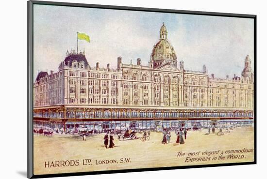 Harrods of London "The Most Elegant and Commodious Emporium in the World"-null-Mounted Photographic Print