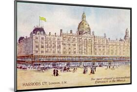 Harrods of London "The Most Elegant and Commodious Emporium in the World"-null-Mounted Photographic Print