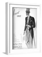 Harrods: the Mans Shop - Ascot 1937, 1937-null-Framed Giclee Print
