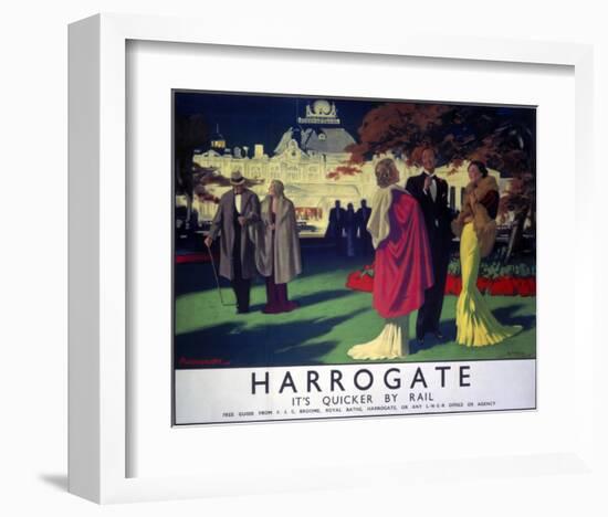 Harrogate, It's Quicker by Rail-null-Framed Art Print