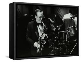 Harry Bence Playing the Saxophone at the Forum Theatre, Hatfield, Hertfordshire, 1984-Denis Williams-Framed Stretched Canvas