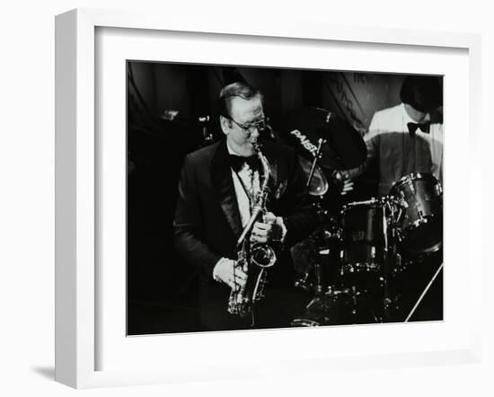 Harry Bence Playing the Saxophone at the Forum Theatre, Hatfield, Hertfordshire, 1984-Denis Williams-Framed Photographic Print