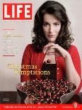 British TV Chef and Cookbook Author Nigella Lawson with Bowl of Cherries, December 9, 2005-Harry Borden-Photographic Print