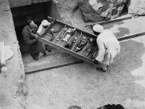 A party going down the steps to the tomb of Tutankhamun, Valley of the Kings, Egypt, 1923-Harry Burton-Framed Photographic Print