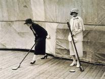 Two Lady Passengers Playing Deck Games on the Boat During the Journey to Egypt, 1923-Harry Burton-Photographic Print