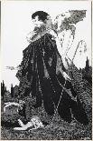The Father Stork Brings a Frog to His Nestlings-Harry Clarke-Art Print