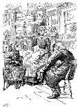 Courting Couple- Caught in the Act-Harry Furniss-Art Print