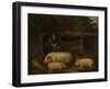 Harry Green, Pigman, with his Pigs in a Sty-Thomas Weaver-Framed Giclee Print