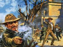 The Bloody Gunfight in the Town of Ingalls in 1893-Harry Green-Giclee Print