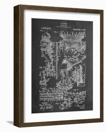 Harry Houdini Diving Suit Patent-null-Framed Art Print