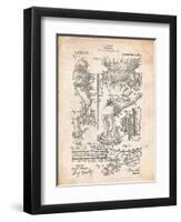 Harry Houdini Diving Suit Patent-Cole Borders-Framed Art Print