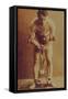 Harry Houdini in chains, c.1899-American Photographer-Framed Stretched Canvas