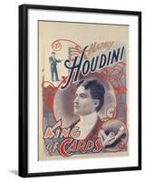 Harry Houdini, King of Cards, 1895-American School-Framed Giclee Print