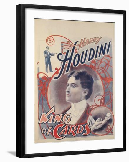 Harry Houdini, King of Cards, 1895-American School-Framed Giclee Print