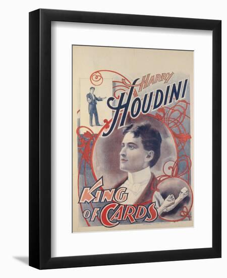 Harry Houdini, King of Cards, 1895-American School-Framed Giclee Print