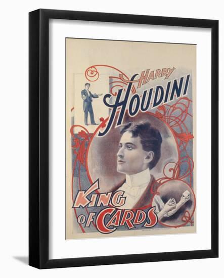 Harry Houdini, King of Cards, 1895-American School-Framed Giclee Print