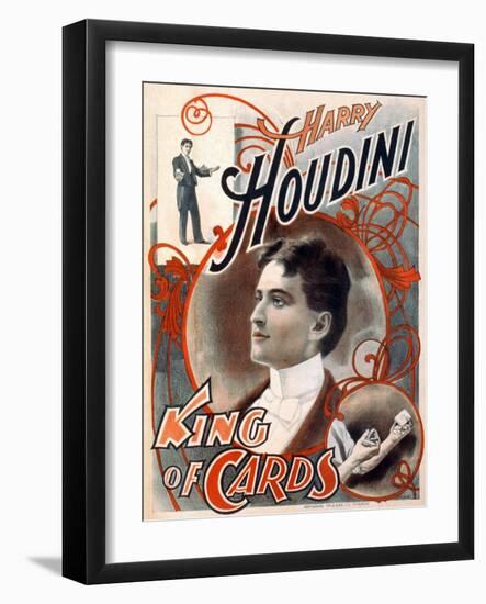 Harry Houdini, King of Cards, 1895-Science Source-Framed Giclee Print
