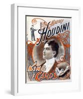 Harry Houdini, King of Cards-null-Framed Giclee Print