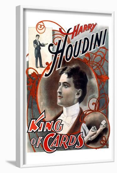 Harry Houdini: King of Cards-null-Framed Art Print