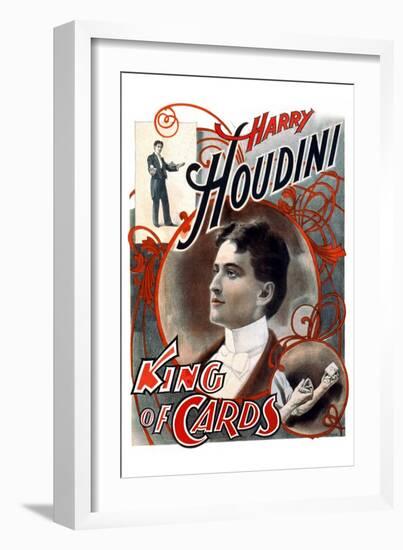 Harry Houdini: King of Cards-null-Framed Art Print