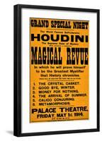 Harry Houdini, Magical Review-null-Framed Giclee Print