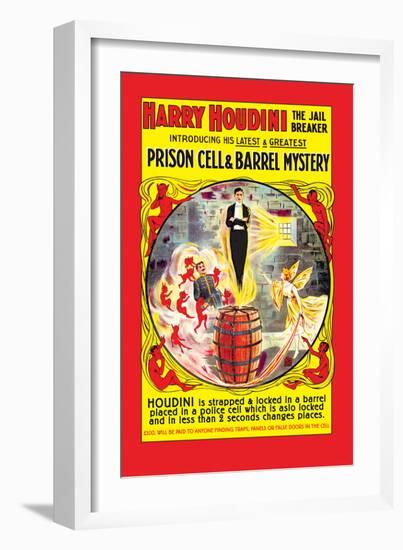 Harry Houdini: The Jail Breaker-null-Framed Art Print