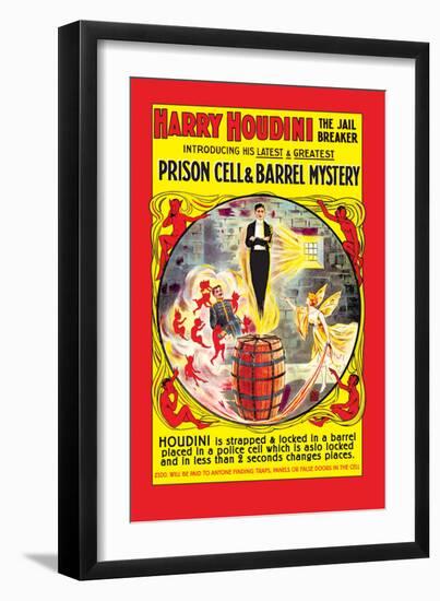 Harry Houdini: The Jail Breaker-null-Framed Art Print