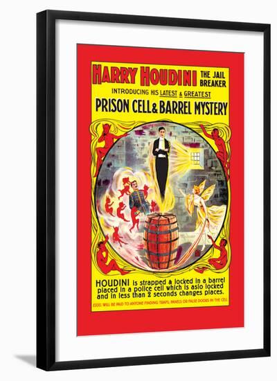 Harry Houdini: The Jail Breaker-null-Framed Art Print