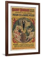 Harry Houdini vintage performance poster-null-Framed Giclee Print