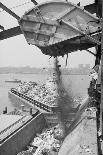 Machine Loading Garbage onto Barge-Harry Leder-Framed Photographic Print