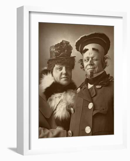 Harry Nicholls and Herbert Campbell, British Actors (The Queen and the Kin), 1888-W&d Downey-Framed Photographic Print