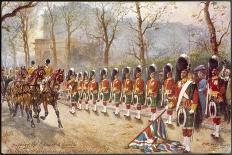 Detachment of Gordon Highlanders Dip the Colours to Passing Royalty Near Buckingham Palace-Harry Payne-Art Print